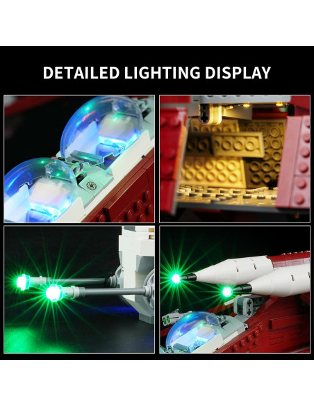 Kit de Luz LED para Caza Gunship Lego 75354 - Solo Luces Kit de Luz LED para Caza Gunship Lego 75354 - Solo Luces