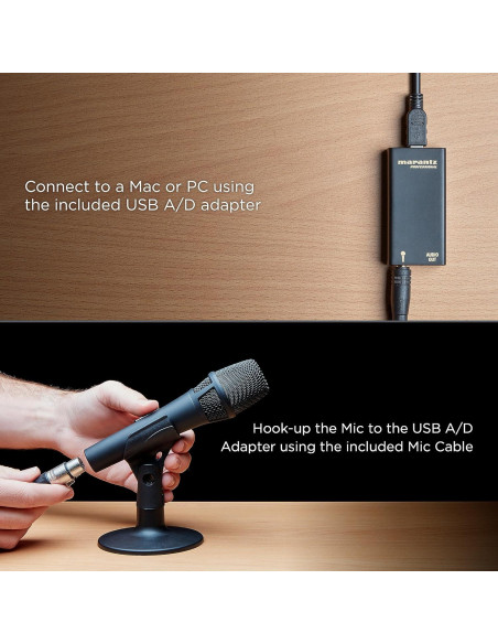 Micrófono de Condensador USB Marantz M4U con Soporte y Cable Micrófono de Condensador USB Marantz M4U con Soporte y Cable