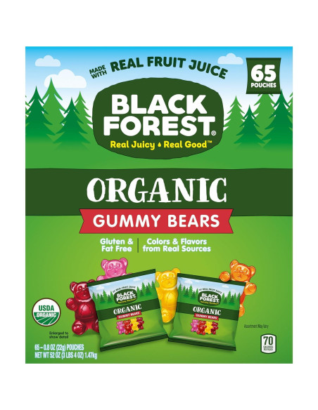 Ositos de Goma Orgánicos Black Forest 65 Bolsas 22.7g Ositos de Goma Orgánicos Black Forest 65 Bolsas 22.7g