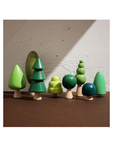 Set de Juguetes de Árbol de Madera OESSUF - 8 Piezas Educativas