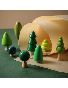 Set de Juguetes de Árbol de Madera OESSUF - 8 Piezas Educativas 2