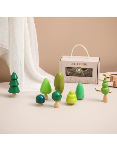 Set de Juguetes de Árbol de Madera OESSUF - 8 Piezas Educativas