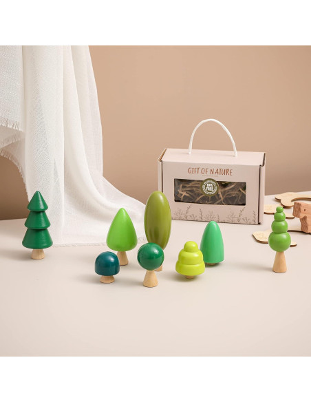 Set de Juguetes de Árbol de Madera OESSUF - 8 Piezas Educativas Set de Juguetes de Árbol de Madera OESSUF - 8 Piezas Educativas