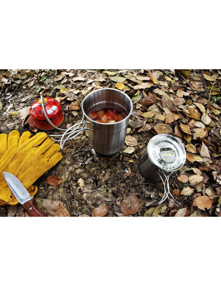Set de Utensilios de Cocina Camping DZRZVD 2 Piezas Acero Inoxidable Set de Utensilios de Cocina Camping DZRZVD 2 Piezas Acero Inoxidable