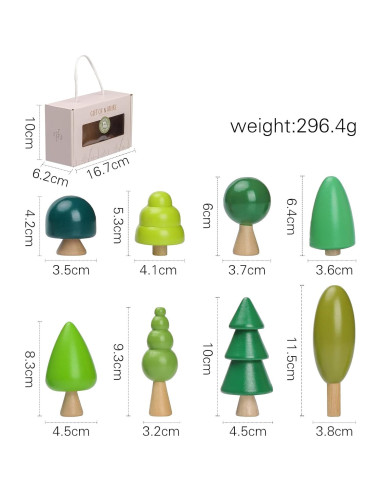 Set de Juguetes de Árbol de Madera OESSUF - 8 Piezas Educativas
