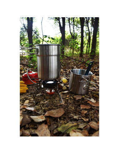 Set de Utensilios de Cocina Camping DZRZVD 2 Piezas Acero Inoxidable