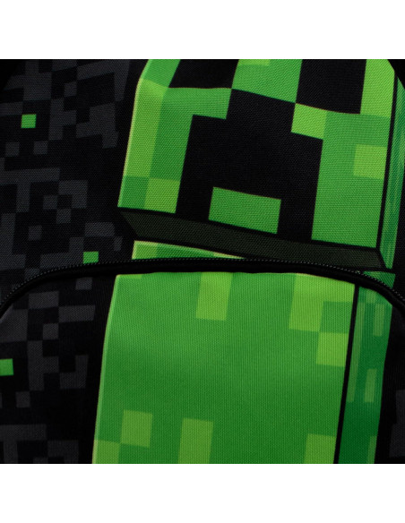 Mochila escolar Minecraft Creeper para niños 21.6L negra Mochila escolar Minecraft Creeper para niños 21.6L negra