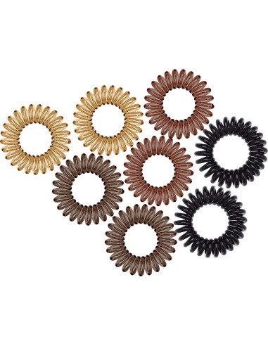 Espirales de Cabello Kitsch 8pcs Castaño para Mujeres