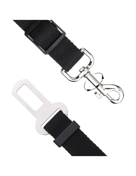 Correa de Asiento Ajustable para Mascotas Elisel - 2 Paquetes Negro Correa de Asiento Ajustable para Mascotas Elisel - 2 Paquetes Negro
