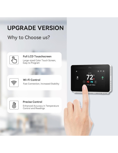 Termostato Inteligente Vine TJ-919T con Pantalla Táctil 4.3" Termostato Inteligente Vine TJ-919T con Pantalla Táctil 4.3"