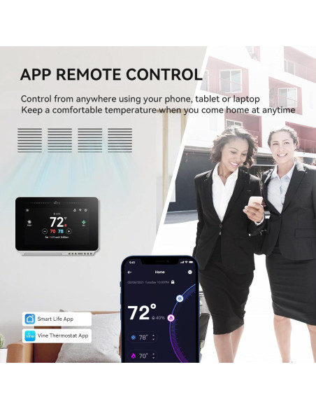 Termostato Inteligente Vine TJ-919T con Pantalla Táctil 4.3" Termostato Inteligente Vine TJ-919T con Pantalla Táctil 4.3"