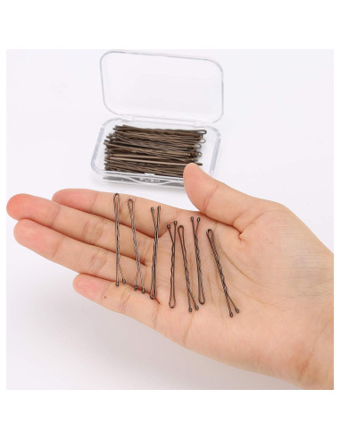 Kit de 50 Horquillas para el Cabello AIEX - Marrón, 5cm