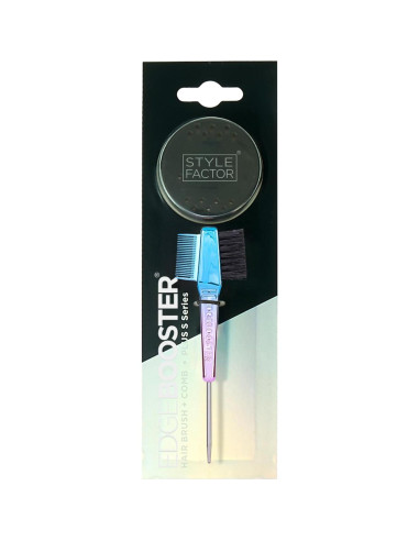 Cepillo y Peine EDGE BOOSTER Mini Azul/Púrpura - Cerdas de Jabalí