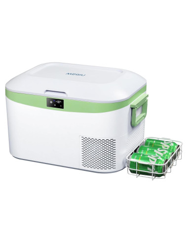 Refrigerador Portátil de Coche Megiu 13.5L Blanco 12V