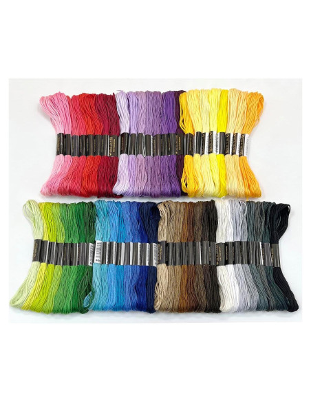 Conjunto de Hilos de Bordado Zhenqing 56 Madejas 8 Colores 8m Conjunto de Hilos de Bordado Zhenqing 56 Madejas 8 Colores 8m