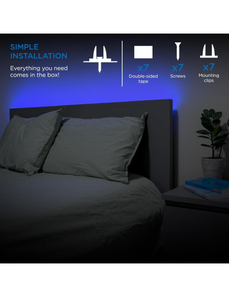 Luz LED flexible Enbrighten 1.98m USB Azul 76628-T1 Luz LED flexible Enbrighten 1.98m USB Azul 76628-T1