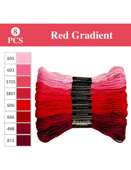 Conjunto de Hilos de Bordado Zhenqing 56 Madejas 8 Colores 8m Conjunto de Hilos de Bordado Zhenqing 56 Madejas 8 Colores 8m