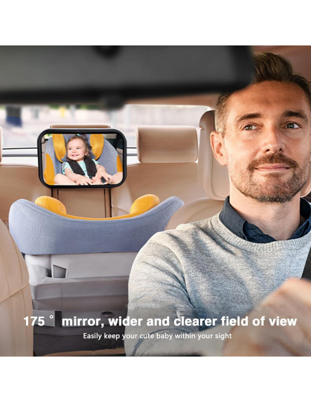 Espejo para Auto Rukie Bebés - Irrompible, Ajuste Universal Espejo para Auto Rukie Bebés - Irrompible, Ajuste Universal