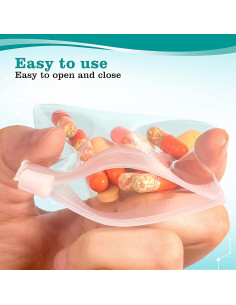 Paquete de 36 Bolsas Reutilizables Transparentes 3x7 cm MZRoyal 2