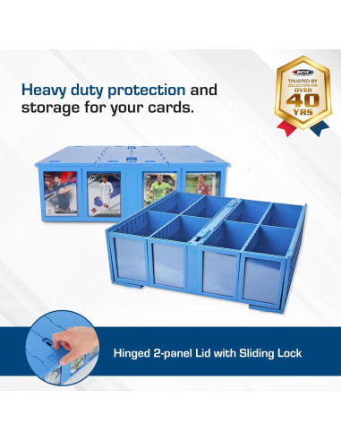 Caja de Cartas Coleccionables BCW Azul - Capacidad 3200 Cartas