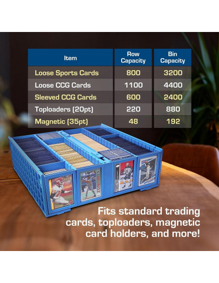 Caja de Cartas Coleccionables BCW Azul - Capacidad 3200 Cartas Caja de Cartas Coleccionables BCW Azul - Capacidad 3200 Cartas