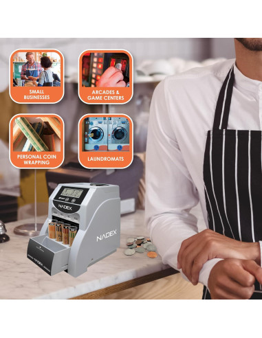 Contador de Monedas Digital Nadex S180 - Clasificador Automático