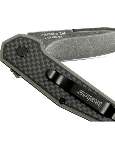 Cuchillo de bolsillo Kershaw Fraxion G10 Tan 6.99 cm acero 8Cr13MoV