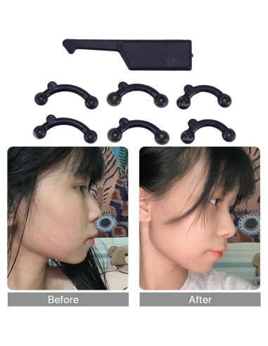 Elevador de Nariz VANANA 6 Pairs Silicona Suave Negro