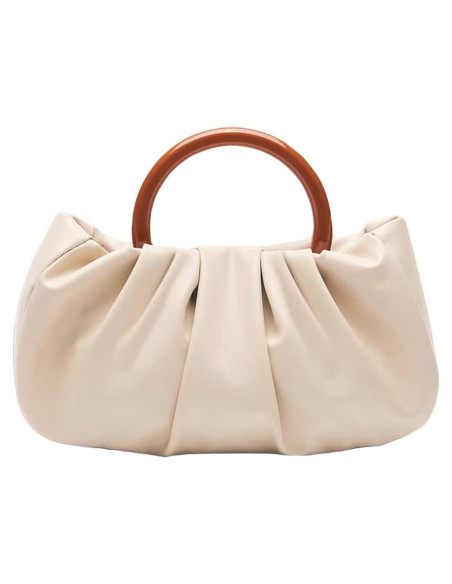 Bolso de mano pequeño plisado para mujer Verdusa - Beige Bolso de mano pequeño plisado para mujer Verdusa - Beige