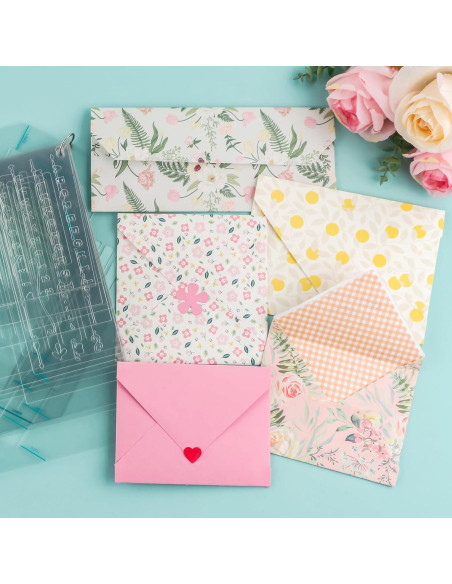 Conjunto de Guías para Hacer Sobres BAOFALI 19 Pcs DIY Conjunto de Guías para Hacer Sobres BAOFALI 19 Pcs DIY