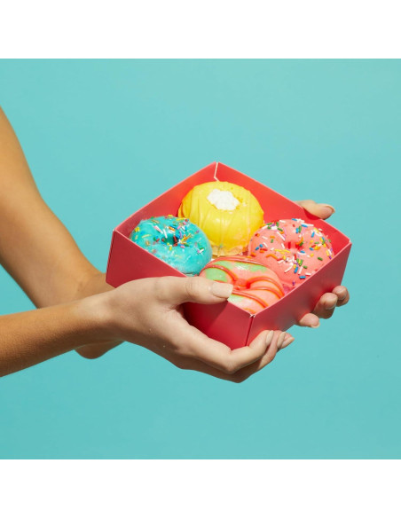 Bombas de Baño Fizz & Bubble Donut - Paquete de 4 Hidratantes Bombas de Baño Fizz & Bubble Donut - Paquete de 4 Hidratantes