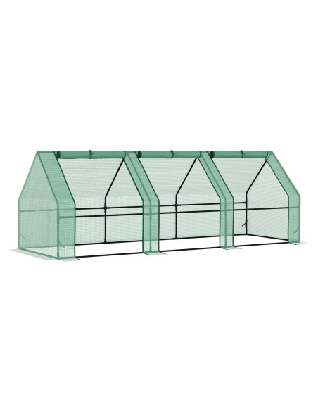 Mini Invernadero Portátil Outsunny 2.74m x 0.91m con Puertas Mini Invernadero Portátil Outsunny 2.74m x 0.91m con Puertas
