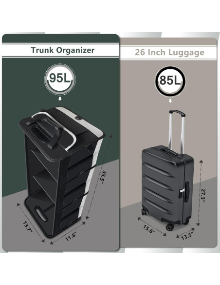 Organizador de Maletero AOPHY 95L Impermeable Antideslizante Organizador de Maletero AOPHY 95L Impermeable Antideslizante