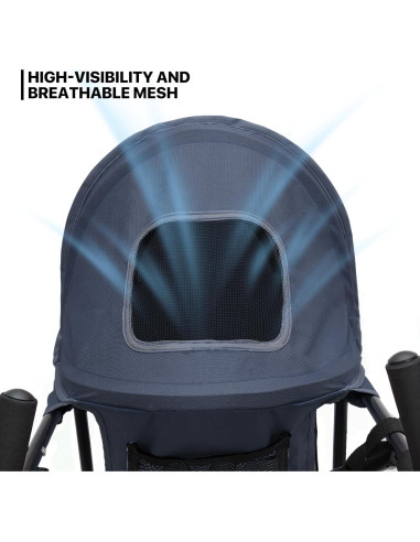 Carrito de Mascotas MoNiBloom Plegable 10 kg Azul Marino