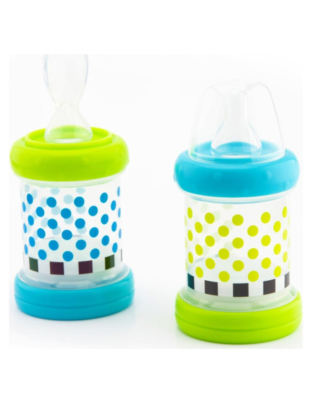 Alimentador Sassy para Bebés - Set de 2 Botellas 120ml con Tetina Alimentador Sassy para Bebés - Set de 2 Botellas 120ml con Tetina