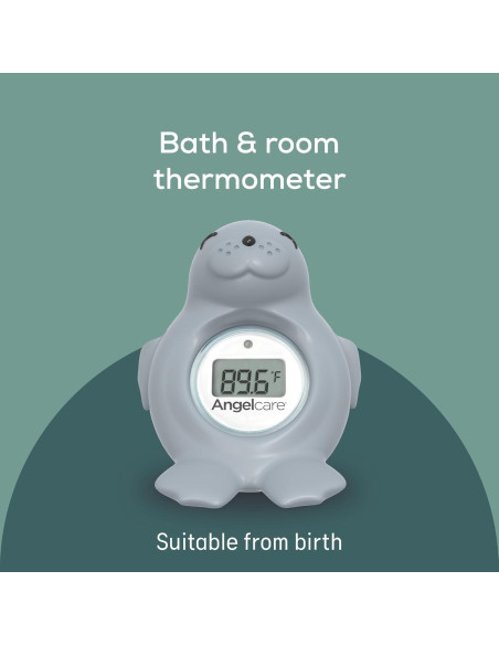Termómetro de Baño y Habitación Angelcare Foca Feliz Gris Termómetro de Baño y Habitación Angelcare Foca Feliz Gris