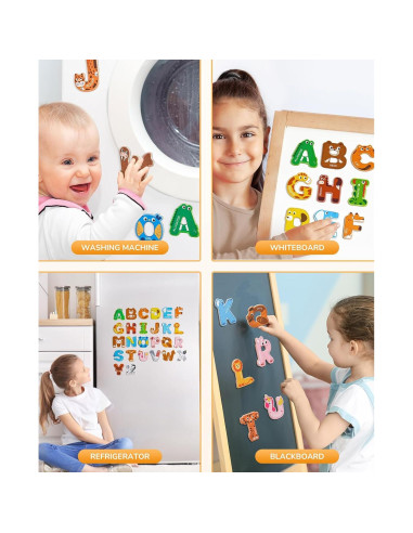 Imanes de Letras Mayúsculas JoyCat de Madera para Niños