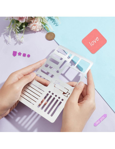 Plantilla de Metal INFUNLY para Dibujo y Scrapbooking 17.7x10.1cm