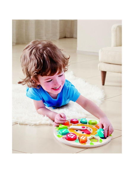 Rompecabezas de Reloj Chunky Hape - Aprender a Decir la Hora Rompecabezas de Reloj Chunky Hape - Aprender a Decir la Hora