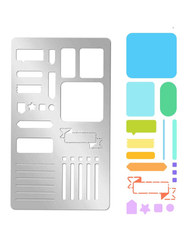 Plantilla de Metal INFUNLY para Dibujo y Scrapbooking 17.7x10.1cm