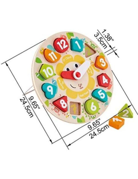 Rompecabezas de Reloj Chunky Hape - Aprender a Decir la Hora Rompecabezas de Reloj Chunky Hape - Aprender a Decir la Hora