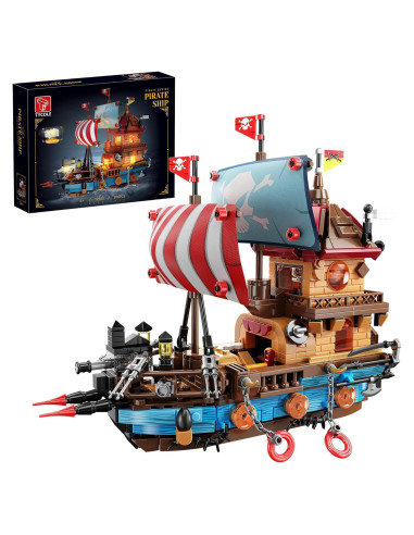 Juego de Bloques de Construcción Barco Pirata TYCOLE 916 Piezas
