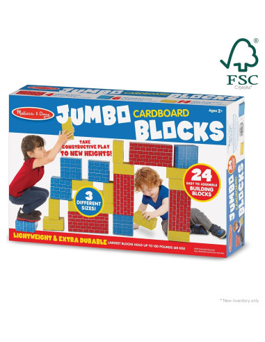 Bloques de Cartón Jumbo Deluxe Melissa & Doug - 24 Piezas