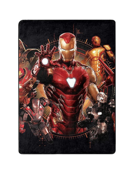 Manta de Toque de Seda Northwest Iron Man 116.8x152.4 cm Manta de Toque de Seda Northwest Iron Man 116.8x152.4 cm