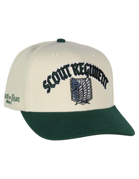 Gorra Snapback Bordada Ataque a los Titanes Beige Unisex Gorra Snapback Bordada Ataque a los Titanes Beige Unisex
