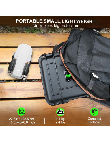 Funda Dura Impermeable Lekufee para DJI Mini 4K y Mini 2