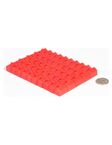 Hoteles de Plástico Rojo para Juego de Mesa - 50 Piezas