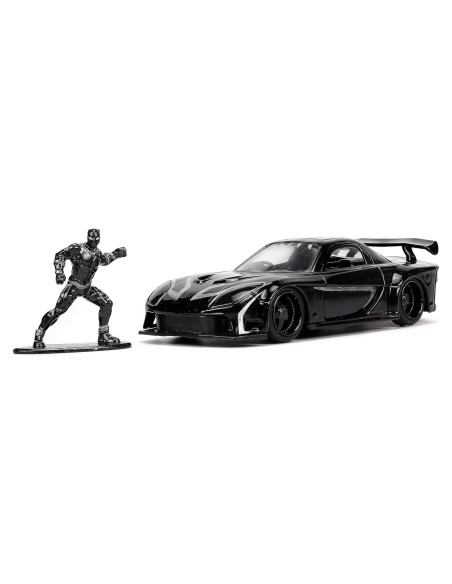 Mazda RX7 Widebody 1995 Pantera Negra Jada Toys Die-Cast Mazda RX7 Widebody 1995 Pantera Negra Jada Toys Die-Cast