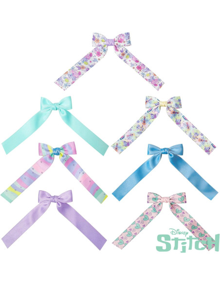 Conjunto de Lazos de Cola Larga LUV HER para Niñas - 7 Clips de Cocodrilo Conjunto de Lazos de Cola Larga LUV HER para Niñas - 7 Clips de Cocodrilo