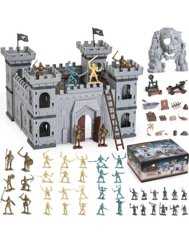 Juego de Castillo Temático de Piratas y Caballeros - 200 Piezas